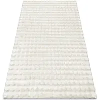Rugsx Alfombra BUBBLE blanco 11 IMITACIÓN PIEL DE CONEJO 3D estructural 80x150 cm