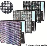 MaxPower Kristalli Avainkukkaro Naisten Korttikotelo , Bling Black