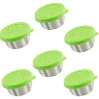 Melitt Salad Sauce Container with Lid Watertight Reusable Stainless Steel Salad Dressing Container Sauce Container