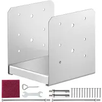 DUOKU Pylvään Perusta - - BBLZ-6in-1 - Ruostumaton Teräs - Säädettävä Tuki - 149x143x160 mm