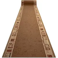 Rugsx Alfombra de pasillo con refuerzo de goma JENA beige 67cm 67x380 cm