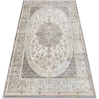 Rugsx BLISS Z204AZ128 alfombra crema / beige - Marco, ornamento, moderna, estructural 80x150 cm