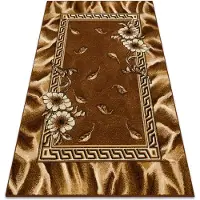 Rugsx Alfombra BCF Morad TRIO Flores, hojas clásico - marrón 120x170 cm