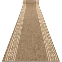 Rugsx Alfombra de pasillo SIZAL FLOORLUX modelo 20014 color café/color maíz 200 cm 200x280 cm