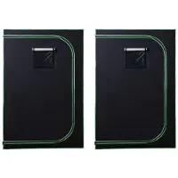 DUOKU Viljelyteltta - - 120x60x180 cm - Musta + Vihreä - 20 kg kapasiteetti - 2 ilmanvaihtoaukkoa