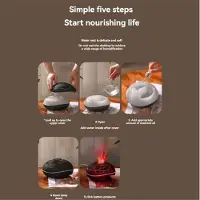 Jojomino Värikäs Volcano Diffuser 200 ml Ultrasonic Flame Fire Kostutin automaattisella sammutussuojalla Cool Mist A