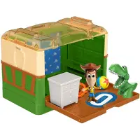 Mattel Disney ja Pixar Minis Pinottava Stories Toy Story Andyn huone Lelu Yksityiskohtainen elokuvakohtauslaatikko kahdella minihahmolla Leikkialusta Wo