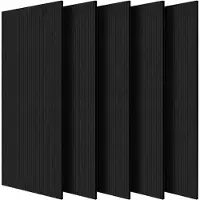 DUOKU Akustinen Paneeli--5 Kpl-Akustinen Seinävaahto Itsekiinnittyvä-120 x 60 x 1 cm-Musta