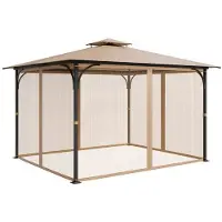 DUOKU Kompensointiverkko - - JDM-36LBE - Kaki - 275x340x220 cm - Patio näyttö 4 paneelia