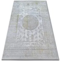 Rugsx Alfombra acrílica VALENCIA 2328 ORNAMENT gris claro/color mostaza 80x150 cm