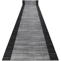 Rugsx Alfombra de pasillo con refuerzo de goma STREIFEN 110 cm antracita 110x100 cm