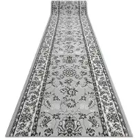 Rugsx Alfombra de pasillo BCF MORAD Klasyk clásico gris 70 cm 70x950 cm