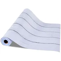 DUOKU Liimattava Tapetti - - 45 cm x 12 m - Vedenkestävä Vinyyli - Valkoinen Puukuviot - Sisätiloihin