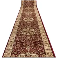 Rugsx Alfombra de pasillo HEAT-SET ROYAL AGY 0521 burdeos 70 cm 70x590 cm