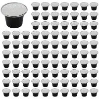 Typecat 150 Sets Refillable Coffee Capsules Cup Disposable Coffee Capsules Packaging Cafe Supplies for Black