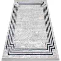 Rugsx Alfombra TULS estructural, franjas 51242 Marco marfil / azul 160x220 cm