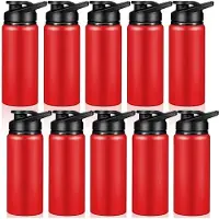 Tlily 10 Pieces Water Bottle 600ml Reusable Bottles Snap Lid Water Bottle for Gym Sports Camping Hiking Fishing Red