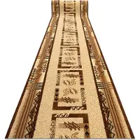 Rugsx Alfombra de pasillo BCF JAŚ beige 170 cm 170x910 cm