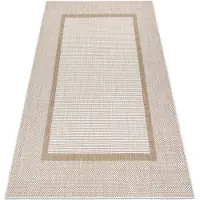 Rugsx Alfombra sisal SION Marco 21782 Tejido plano ecru / beige 120x170 cm