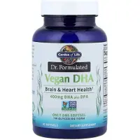 Garden of life , Dr. Formuloidut Vegan DHA Plus DPA, 30 Pehmeä kääre