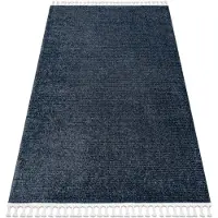 Rugsx Alfombra SEVILLA PC00B rayas azul Franjas Bereber Marroquí Shaggy 120x170 cm