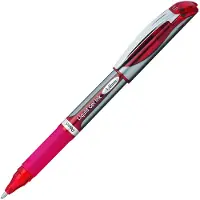 Pentel ENER-GEL Deluxe -nestegeelikyn , Bold Line, metallik rki, punainen muste, 12 kpl pakkaus (BL60-B)