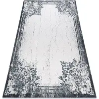 Rugsx Alfombra acrílica VALS 0A039A C53 47 agrietado, flores marfil / gris 80x100 cm