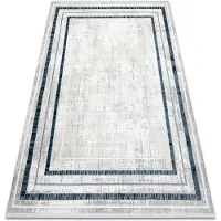 Rugsx Alfombra moderna DUKE 51523 crema / azul - Estructura, estructurada, muy suave, flecos 240x330 cm