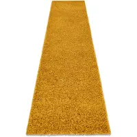 Rugsx Alfombra, alfombra de pasillo SOFFI shaggy 5cm oro - para la cocina, entrada, pasillo 60x300 cm