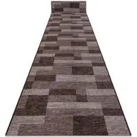 Rugsx Alfombra de pasillo con refuerzo de goma ICONA marrón 100cm 100x270 cm
