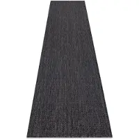 Rugsx SISAL-MATTO SION A5165A Melange tasainen kudos musta 300x80 cm, sopii käytettäväksi terassilla tai parvekkeella, 80x300 cm