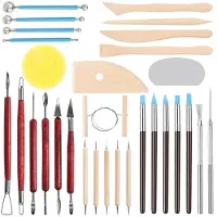 Jojomino 30PCS Clay Sculpting Tools with Wire Pottery Modeling Ceramics Polymer Tools Set for Clay Carving Molding