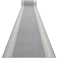 Rugsx Alfombra de pasillo BCF MORAD Grek griego gris 120 cm 120x180 cm