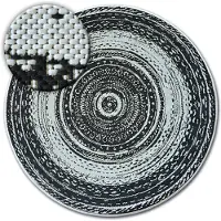 Rugsx STRING SIZAL FLAT 48756/960 WITRAG -pyöreä matto, harmaa