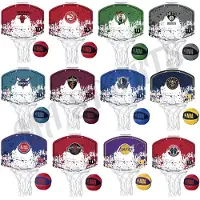 Wilson Mini kori - NBA - Philadelphia 76ers - Sininen - Yksi koko - Itse koottava