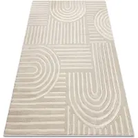 Rugsx Matot Matto BALANCE 1918 taupe - Geometrinen, rakenteell 140x190 cm