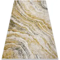 Rugsx Alfombra FUSION 9776 crema / blanco / amarillo - Abstracción, moderna, abstracta 80x150 cm