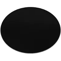 Rugsx Alfombra de lavado moderna LINDO circulo negro, antideslizante, peluda circulo 200 cm