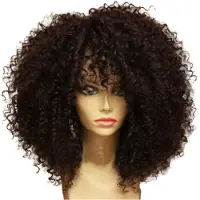 Exogio 16 tuumaa Afro-hiusperuukit otsatukkailla (A)