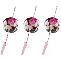 Melitt 3X Japanese Handmade Glass Painting and Wind Chimes Door Decoration Gift for Girls Style 5