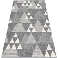 Rugsx Alfombra SPRING 20409332 Sisal triángulos, bucle - gris 160x230 cm