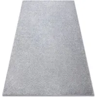 Rugsx Moqueta SAN MIGUEL plateado 92 llanura color sólido 150x250 cm