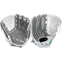 Easton | FUNDAMENTAL Fastpitch Softball Glove | 12" | LHT | Siskentt/Syttjkuvio | Jaettu kudottu verkko | FMFP12