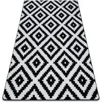 Rugsx Alfombra SKETCH - F998 crema/negro - Cuadrados ruta 180x270 cm