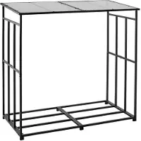 DUOKU Tukirakenne polttopuuille - - CJDDAXING4FT - Metalli - Polykarbonaattikatto - 299,4 kg