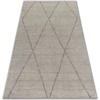Rugsx Alfombra SOFT 8033 Diamantes Etno crema/marrón claro 80x150 cm