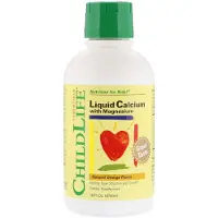 ChildLife Nestemäinen kalsium ja magnesium, Luonnollinen oranssin maku - 473 ml