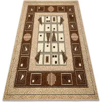 Rugsx Alfombra BCF Morad DZETA geométrico, clásico - beige 120x170 cm