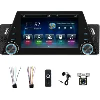 Torribaly Autoradio Single Din 5 tuuman kosketusnäyttöstereo ja CarPlay Android Auto Mirror Link FM USB SWC -varmuuskopiokamera