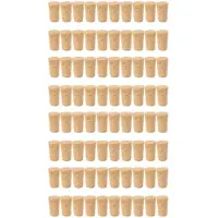 Typecat 80Pcs/Lot Natural Wood Corks Wine Stopper Wood Bottle Stopper Cone Type Wine Bottle Corks Plug Sealing Cap Beer Corks